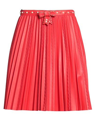 ELISABETTA FRANCHI Mini skirt Red 100% Polyester, Polyurethane coated