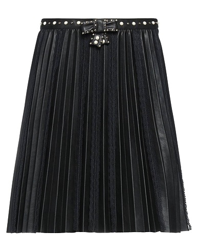 ELISABETTA FRANCHI Mini skirt Black 100% Polyester, Polyurethane coated