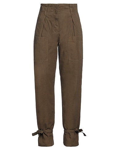PINKO Pantalone Verde militare 100% Cotone, Gomma