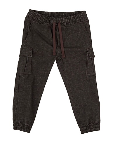 DOLCE&GABBANA Casual trouser Dark brown 56% Cotton, 29% Polyester, 14% Viscose, 1% Elastane