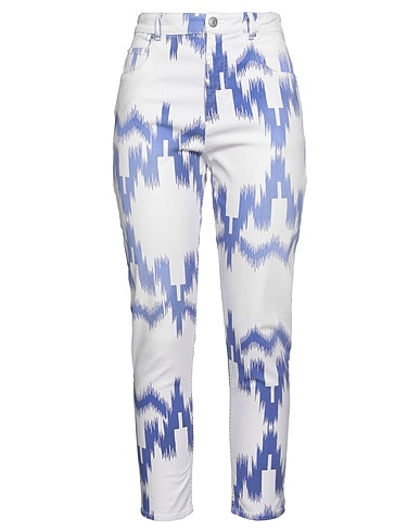 MARANT ÉTOILE Denim trousers White 97% Cotton, 3% Elastane