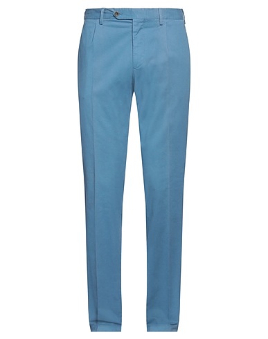 LARDINI Casual trouser Light blue 96% Cotton, 4% Elastane