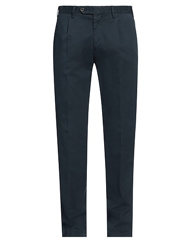 LARDINI Casual trouser Midnight blue 96% Cotton, 4% Elastane