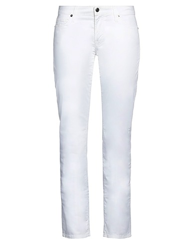 ROŸ ROGER'S Casual pants White 96% Cotton, 4% Elastane