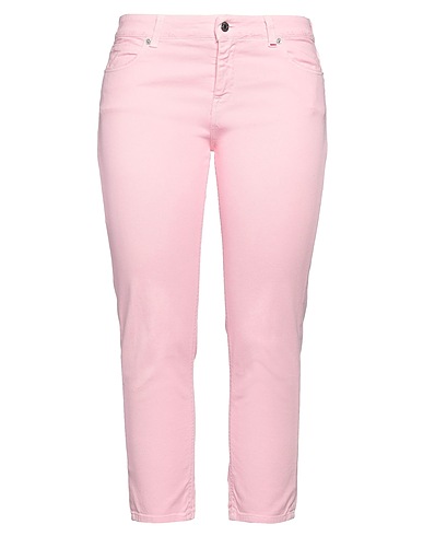 VICOLO Denim trousers Pink 97% Cotton, 3% Elastane