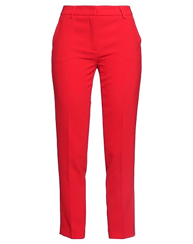 BLANCA VITA Casual trouser Red 91% Polyester, 9% Elastane