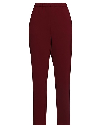 BLANCA VITA Casual trouser Burgundy 91% Polyester, 9% Elastane