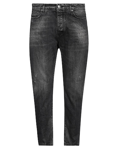 TAKESHY KUROSAWA Denim trousers Charcoal 100% Cotton