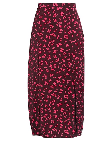 FRENCH CONNECTION Midi skirt Burgundy 100% Polyester