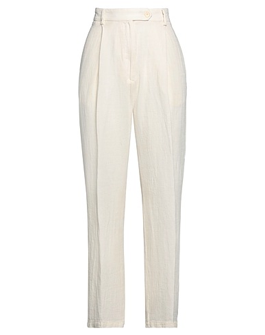 BARENA Casual pants Ivory 76% Cotton, 24% Linen