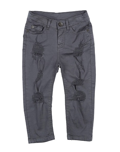 NUMBERS. Casual trouser Grey 98% Cotton, 2% Elastane