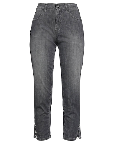 MARANI Denim trousers Lead 88% Cotton, 8% Polyester, 4% Elastane