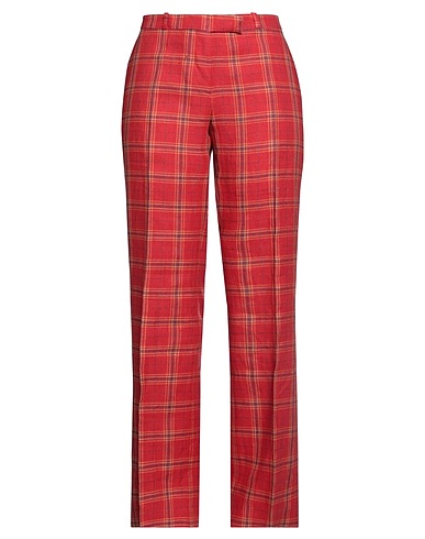 ETRO Casual trouser Red 67% Linen, 24% Wool, 9% Silk