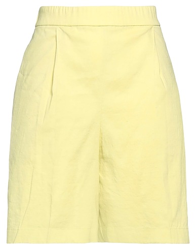 THEORY Shorts & Bermuda Lime green 62% Linen, 36% Viscose, 2% Elastane