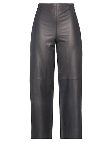 THEORY Casual trouser Charcoal 100% Lambskin