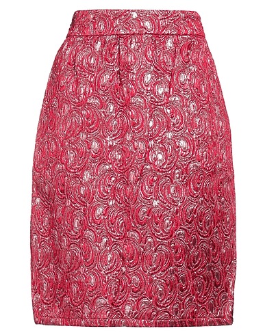 DOLCE&GABBANA Mini skirt Garnet 44% Cotton, 35% Rayon, 14% Acetate, 7% Polyester
