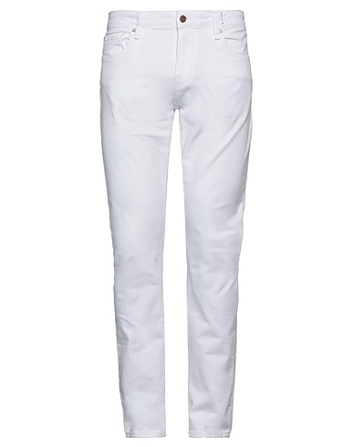GUESS Denim trousers White 98% Cotton, 2% Elastane