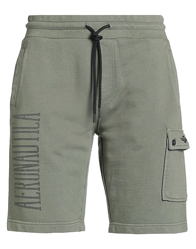 AERONAUTICA MILITARE Shorts & Bermudas Militärgrün 100% Baumwolle