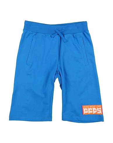 GCDS MINI Shorts & Bermuda Azure 100% Cotton, Elastane