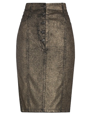 8PM Midi skirt Gold 69% Viscose, 29% Polyester, 2% Polyurethane