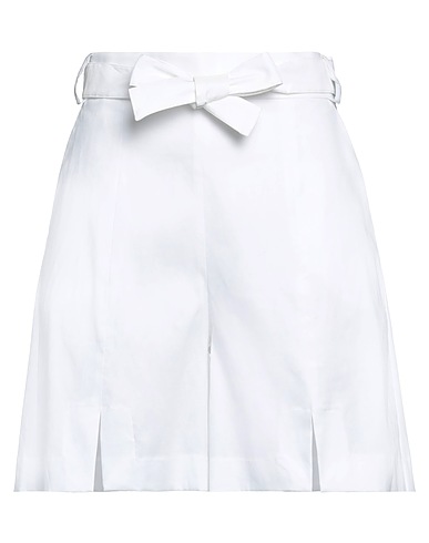 D.EXTERIOR Shorts & Bermuda White 69% Linen, 31% Elastane