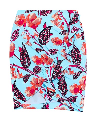 A.L.C. Mini skirt Sky blue 92% Silk, 8% Elastane