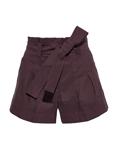 A.L.C. Shorts & Bermuda Burgundy 59% Linen, 36% Polyamide, 5% Elastane