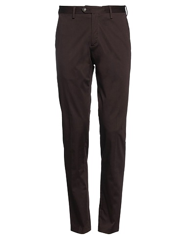 LIU •JO MAN Casual trouser Dark brown 97% Cotton, 3% Elastane
