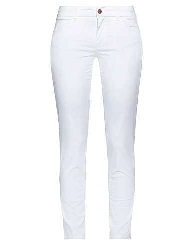 CIGALA'S Casual trouser White 66% Cotton, 32% Modal, 2% Elastane