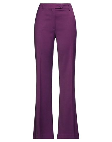TRUE ROYAL Pantalone Prugna 87% Viscosa, 12% Lana, 1% Elastan