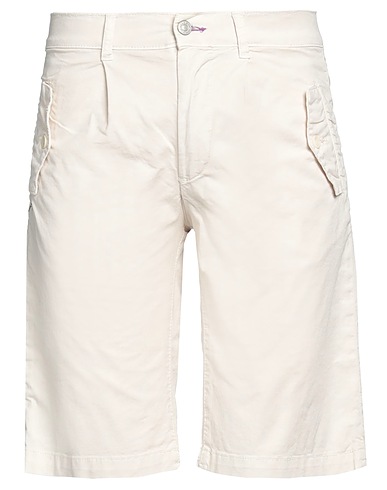 DANIELE ALESSANDRINI HOMME Shorts & Bermuda Beige 98% Cotton, 2% Elastane