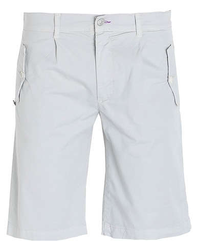 DANIELE ALESSANDRINI HOMME Shorts & Bermuda Light grey 98% Cotton, 2% Elastane