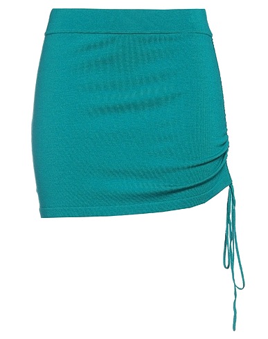 P.A.R.O.S.H. Mini skirt Emerald green 90% Wool, 10% Elastane