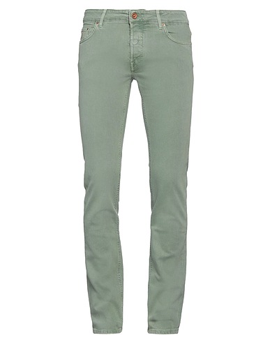 HAND PICKED Denim pants Military green 97% Cotton, 3% Elastane