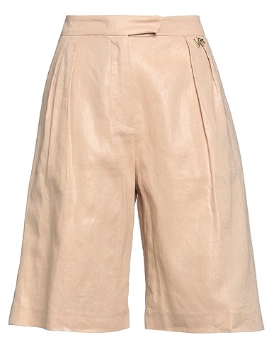 NEVERBETHESAME Shorts & Bermuda Sand 55% Linen, 45% Viscose