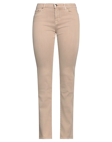 JACOB COHЁN Denim trousers Sand 63% Lyocell, 30% Cotton, 5% Polyester, 2% Elastane