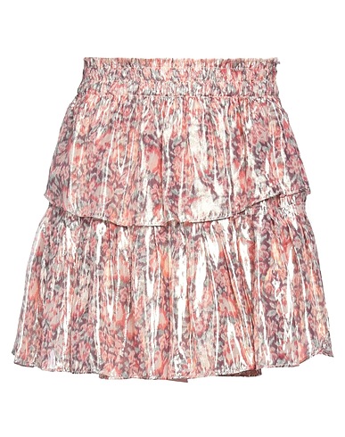 LOVESHACKFANCY Mini skirt Beige 65% Silk, 35% Metallic fiber