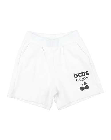 GCDS MINI Shorts & Bermuda White 95% Cotton, 5% Elastane