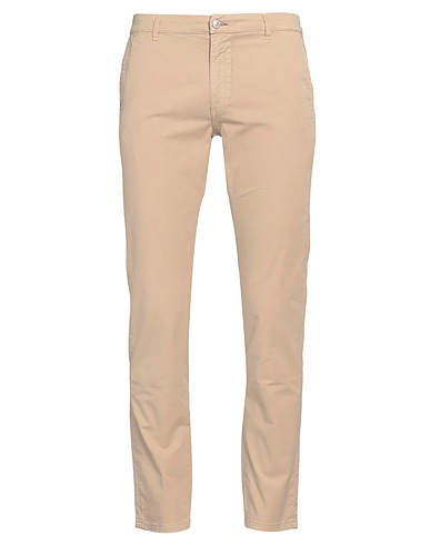 DANIELE ALESSANDRINI HOMME Casual pants Beige 98% Cotton, 2% Elastane