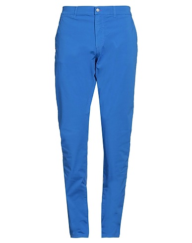 DANIELE ALESSANDRINI HOMME Casual trouser Blue 98% Cotton, 2% Elastane