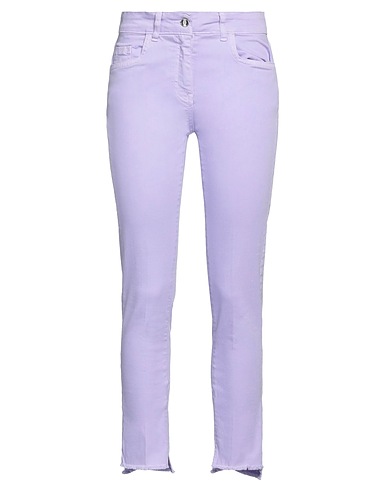 SUNS BOARDS Denim trousers Lilac 97% Cotton, 3% Elastane