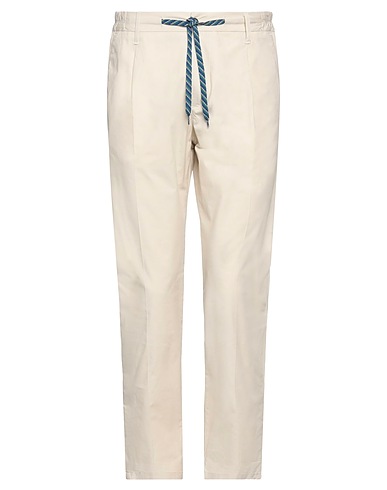 DANIELE ALESSANDRINI HOMME Casual trouser Beige 100% Cotton