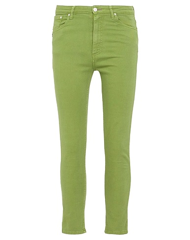 DANIELE ALESSANDRINI HOMME Denim pants Green 97% Cotton, 3% Elastane