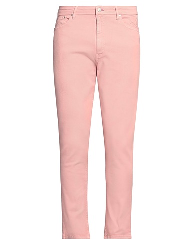 DANIELE ALESSANDRINI HOMME Denim trousers Pink 97% Cotton, 3% Elastane