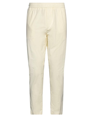 LIU •JO MAN Casual trouser Pastel yellow 97% Cotton, 3% Elastane