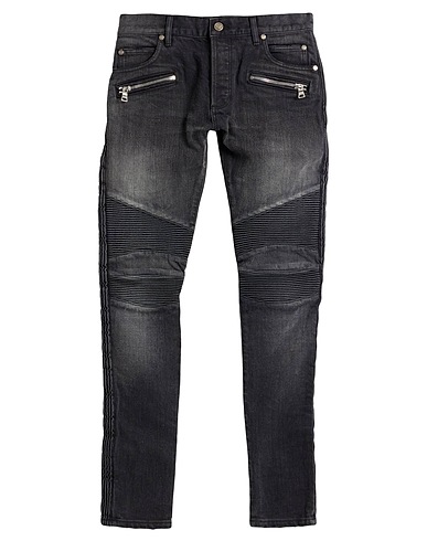 BALMAIN Denim pants Charcoal 98% Cotton, 2% Polyurethane
