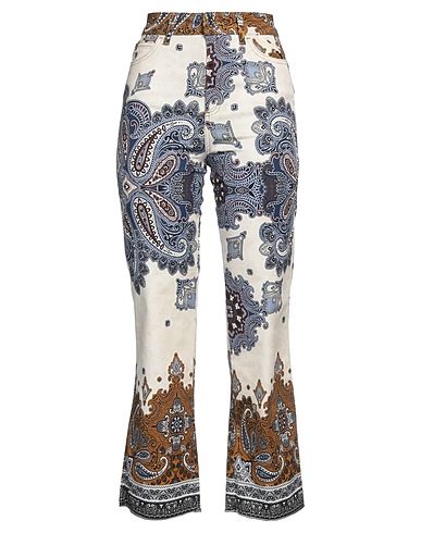 LIU •JO Casual trouser Ivory 97% Cotton, 3% Elastane