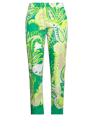 TRUE ROYAL Casual pants Green 97% Cotton, 3% Elastane