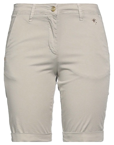 GAI MATTIOLO Shorts & Bermuda Taupe 98% Cotton, 2% Elastane