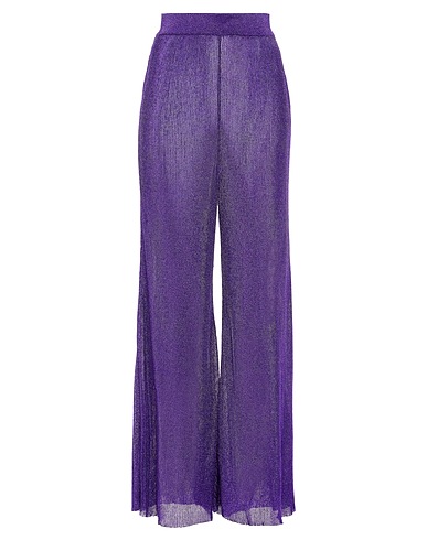 ALEXANDRE VAUTHIER Casual trouser Purple 70% Viscose, 26% Metallic Polyester, 4% Polyamide